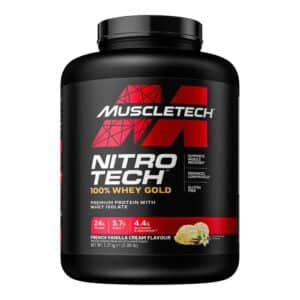 MUSCLETECH Nitrotech maroc100%Whey Gold Vanille 2,27kg
