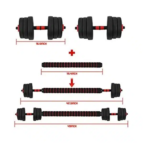 Ensembles Haltère Musculation kit 20Kg la barre 20 Kg prix maroc