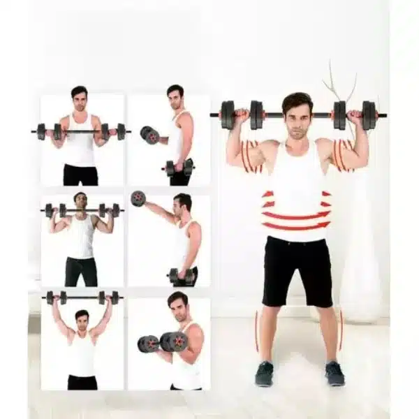 Ensembles Haltère Musculation kit 20Kg plus barre 20 Kg prix maroc