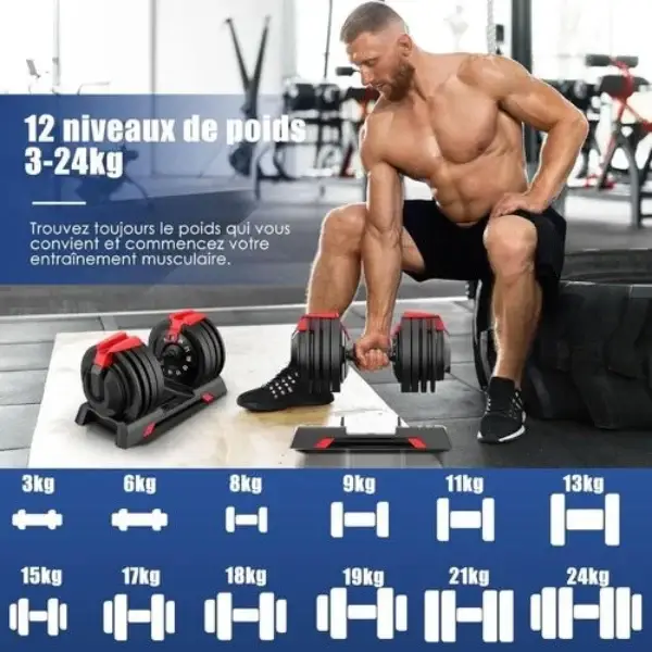 haltere reglable maroc 2 À 24 KG
